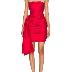 Bardot Vibrant Red Strapless Mini Dress